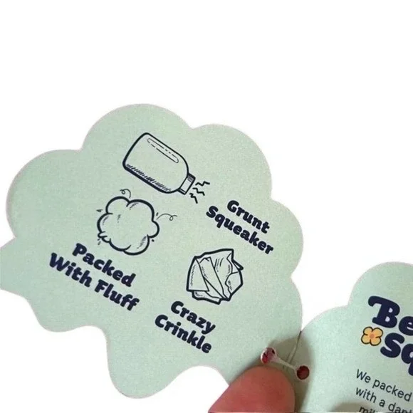 Bark 420 dog Chew toy Pink Heady teddy bear crinkle squeaker Plush Gift New - Picture 8 of 9